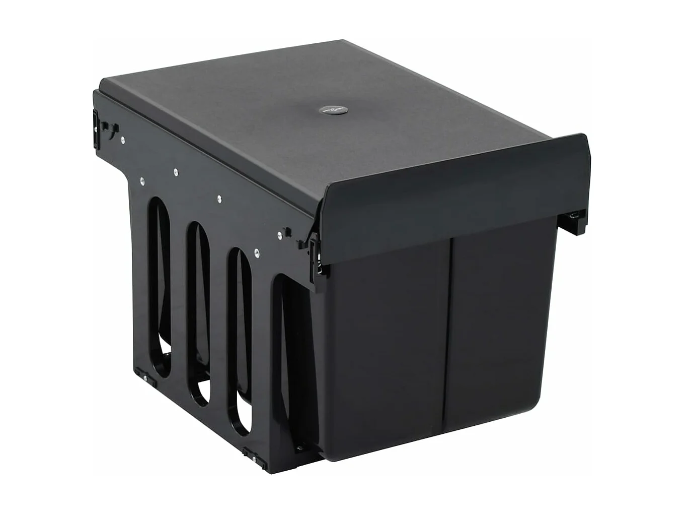 Papelera de cocina extraíble con cierre suave 36 litros negro 02_0006031