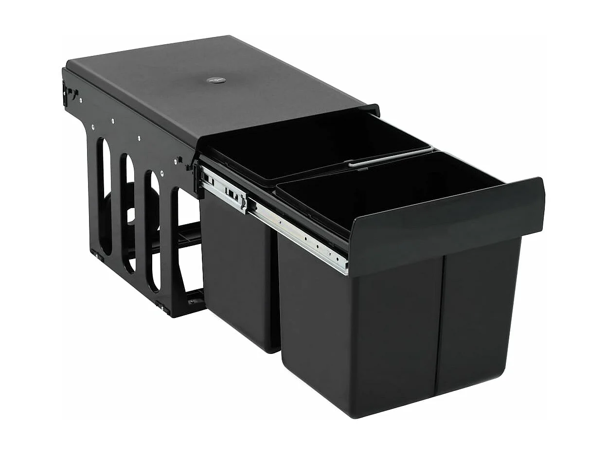 Papelera de cocina extraíble con cierre suave 36 litros negro 02_0006031