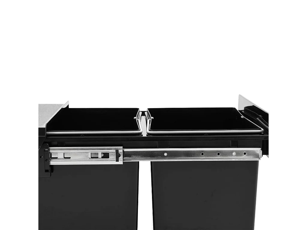 Papelera de cocina extraíble con cierre suave 36 litros negro 02_0006031
