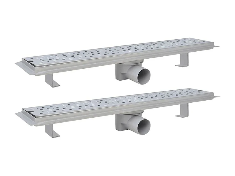 Caniveau drain de douche argenté 63 x 14 x 7 cm 02_0003029