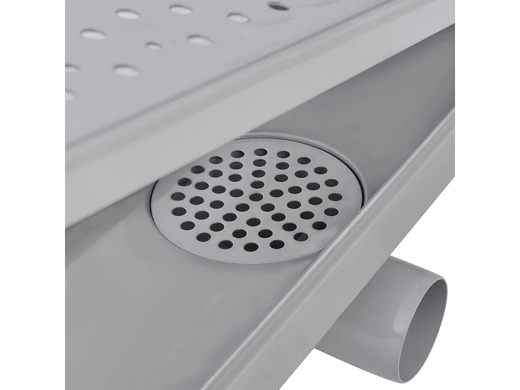 Caniveau drain de douche argenté 63 x 14 x 7 cm 02_0003029