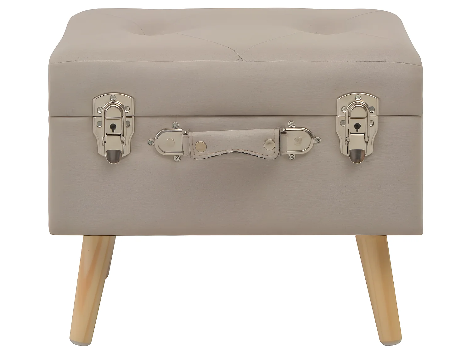 Taburete de taburetes de taburetes de banco de banco tela beige de 40 cm 3002107