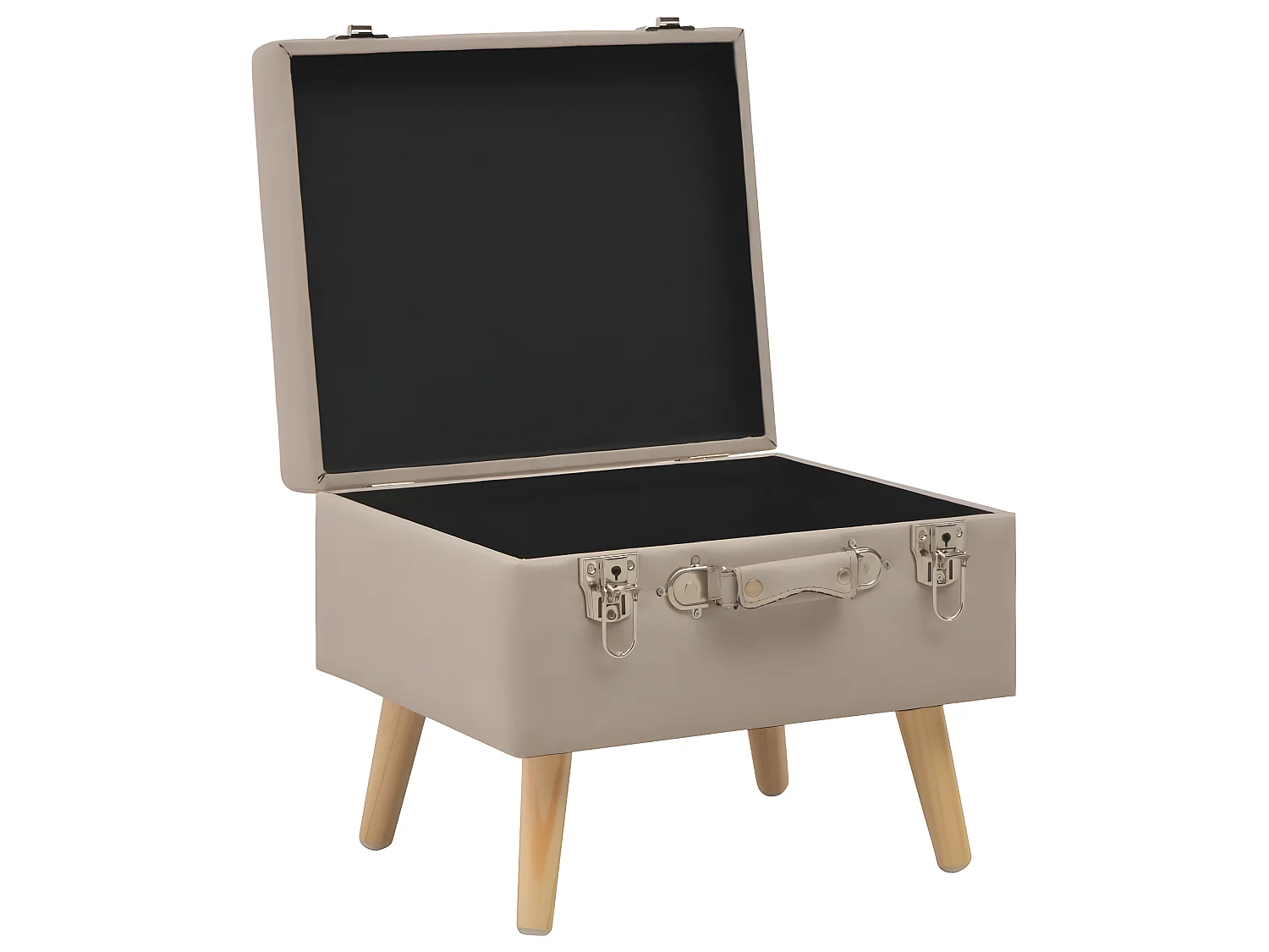 Taburete de taburetes de taburetes de banco de banco tela beige de 40 cm 3002107