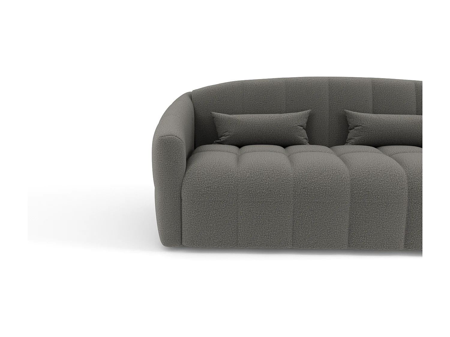 Canapé convertible express matelas bouclette gris graphite 160cm NORA