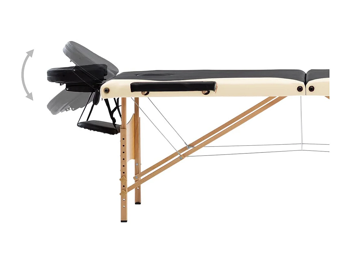 Table de massage pliable bois beige 191 x 70 x 59 cm 02_0001832