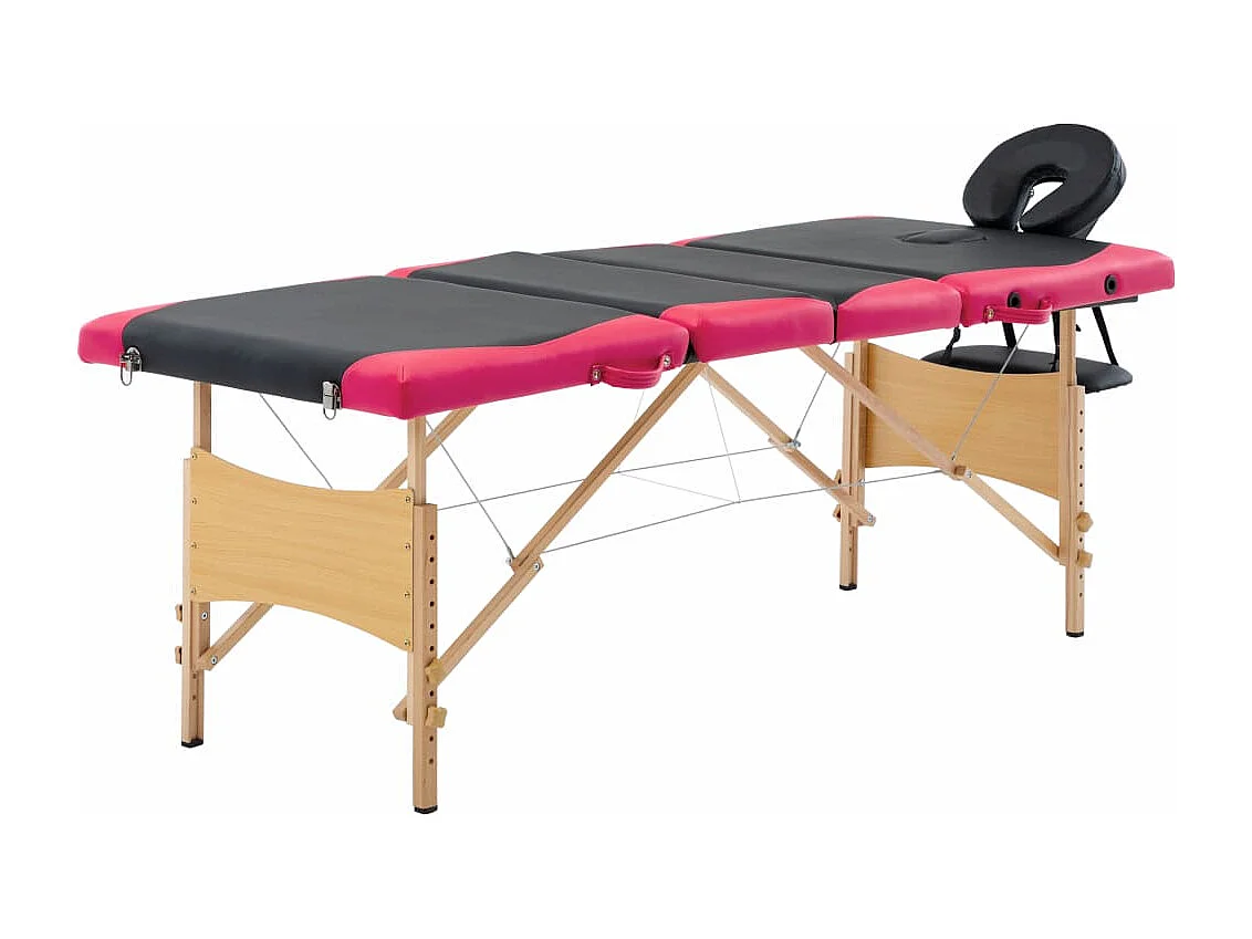 Table de massage pliable bois marron 191 x 70 x 59 cm 02_0001858