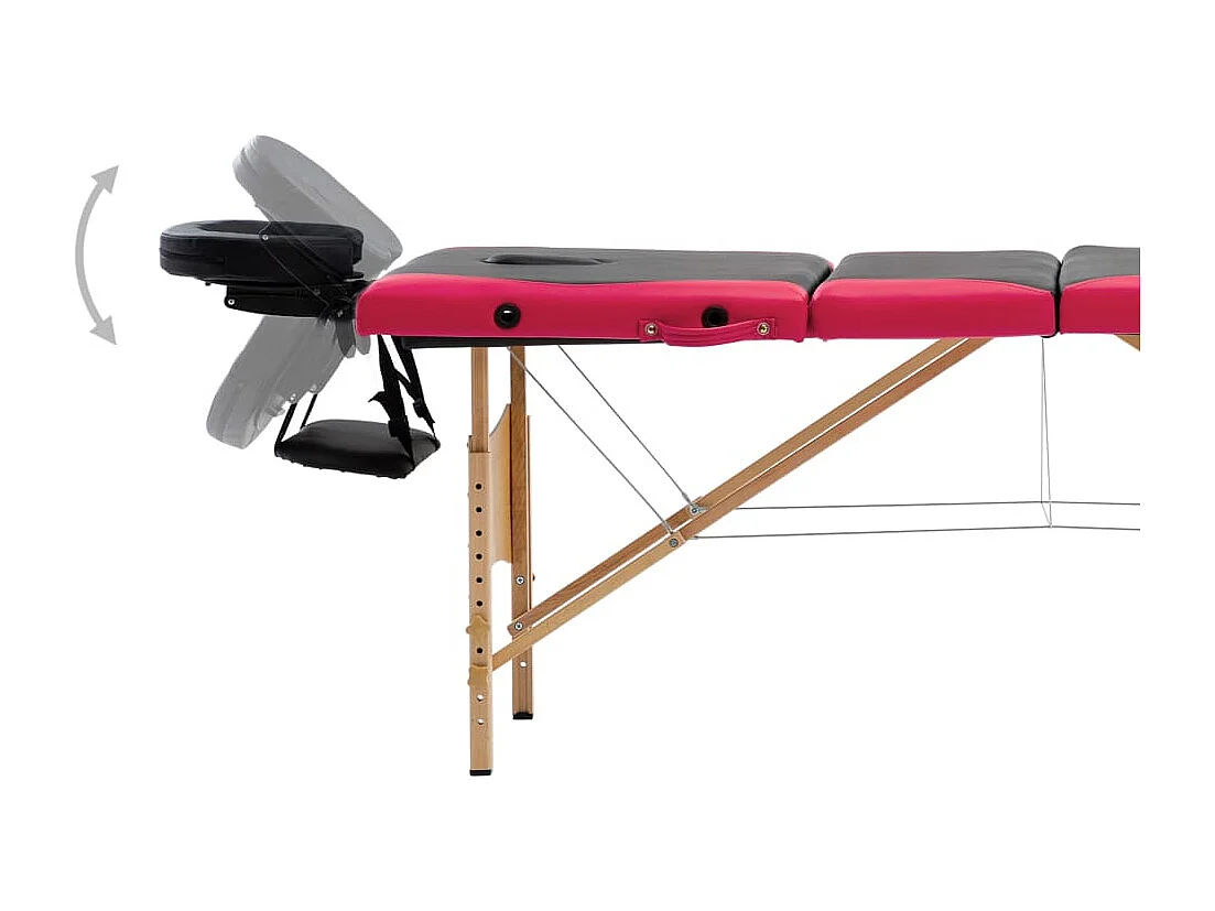 Table de massage pliable bois marron 191 x 70 x 59 cm 02_0001858