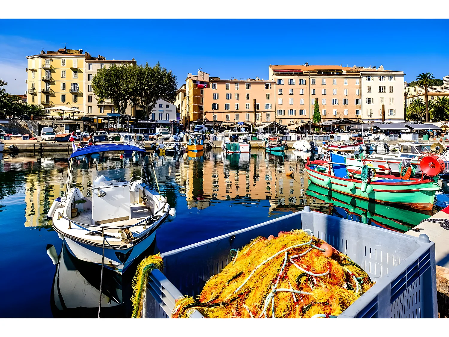 Tableau sur toile port d'Ajaccio 45x65 cm