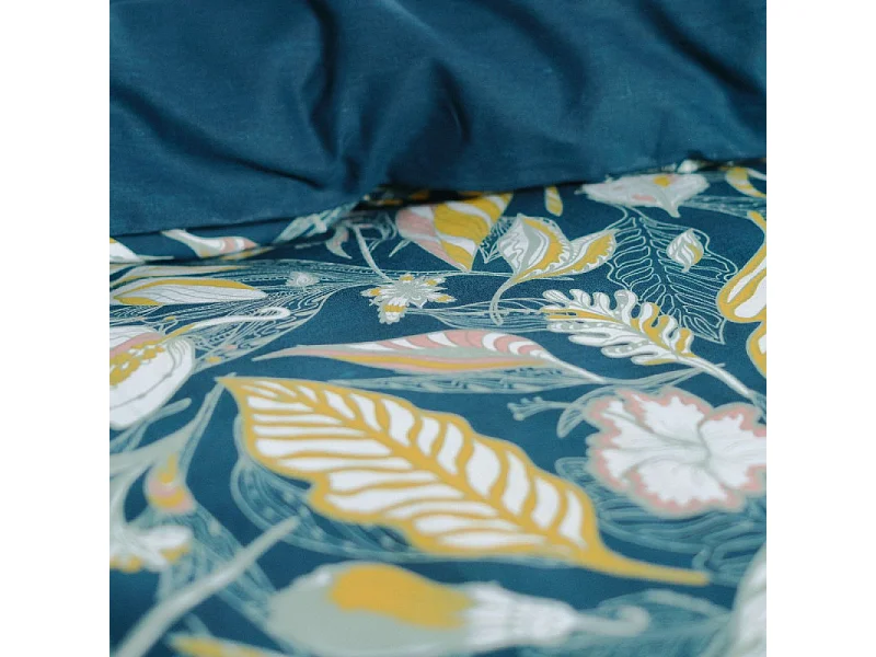 Bettwäscheset – 240 x 220 cm – Baumwolle mit Blumendruck