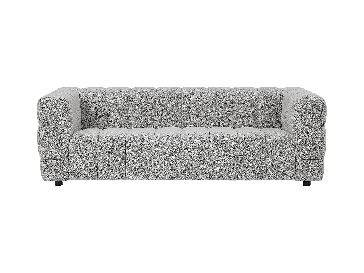 Driezitsbank van lichtgrijze boucléstof LERICI van Pascal Morabito