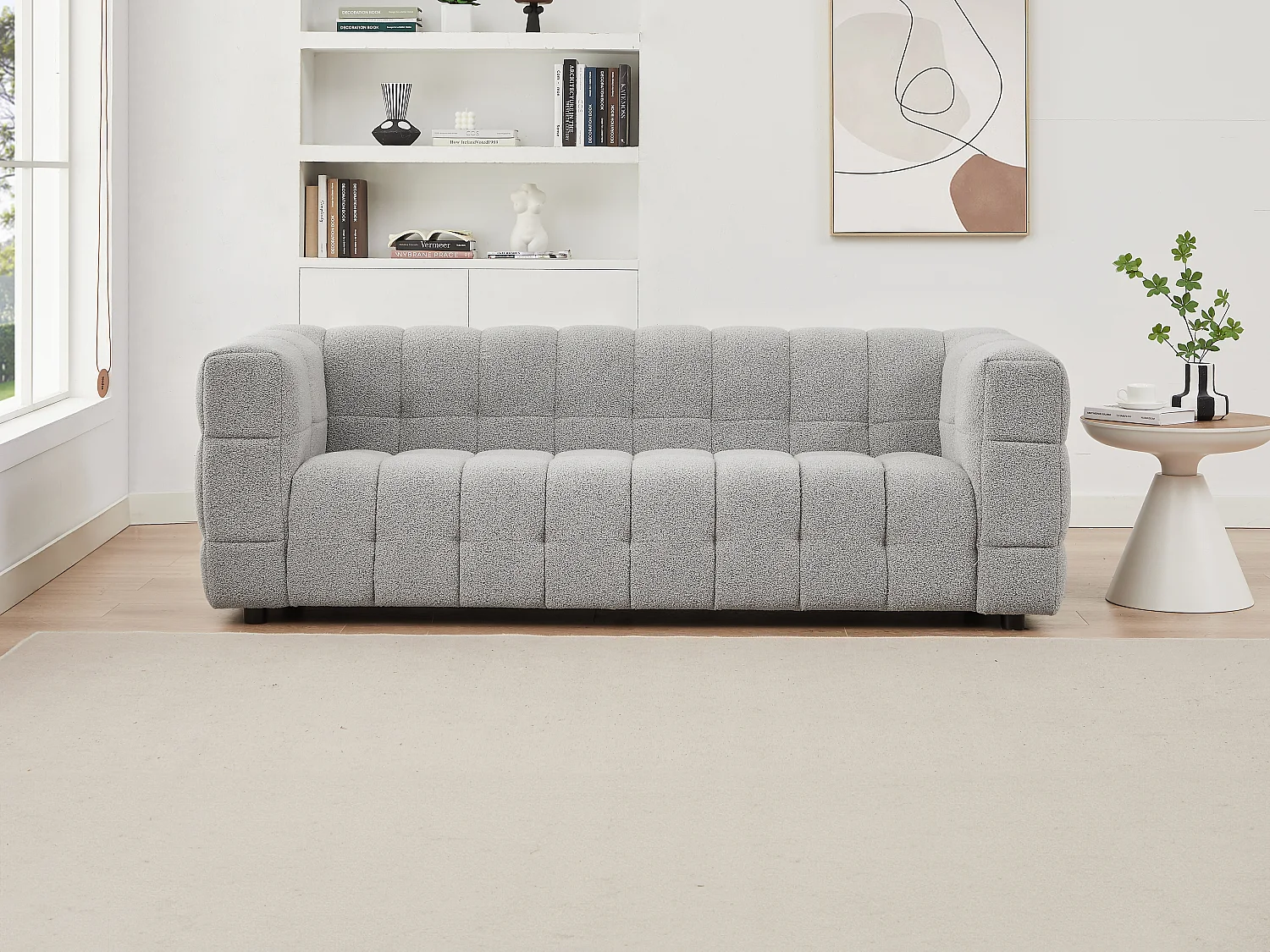 3-personers sofa i lysegrå bouclé-stof LERICI fra Pascal Morabito