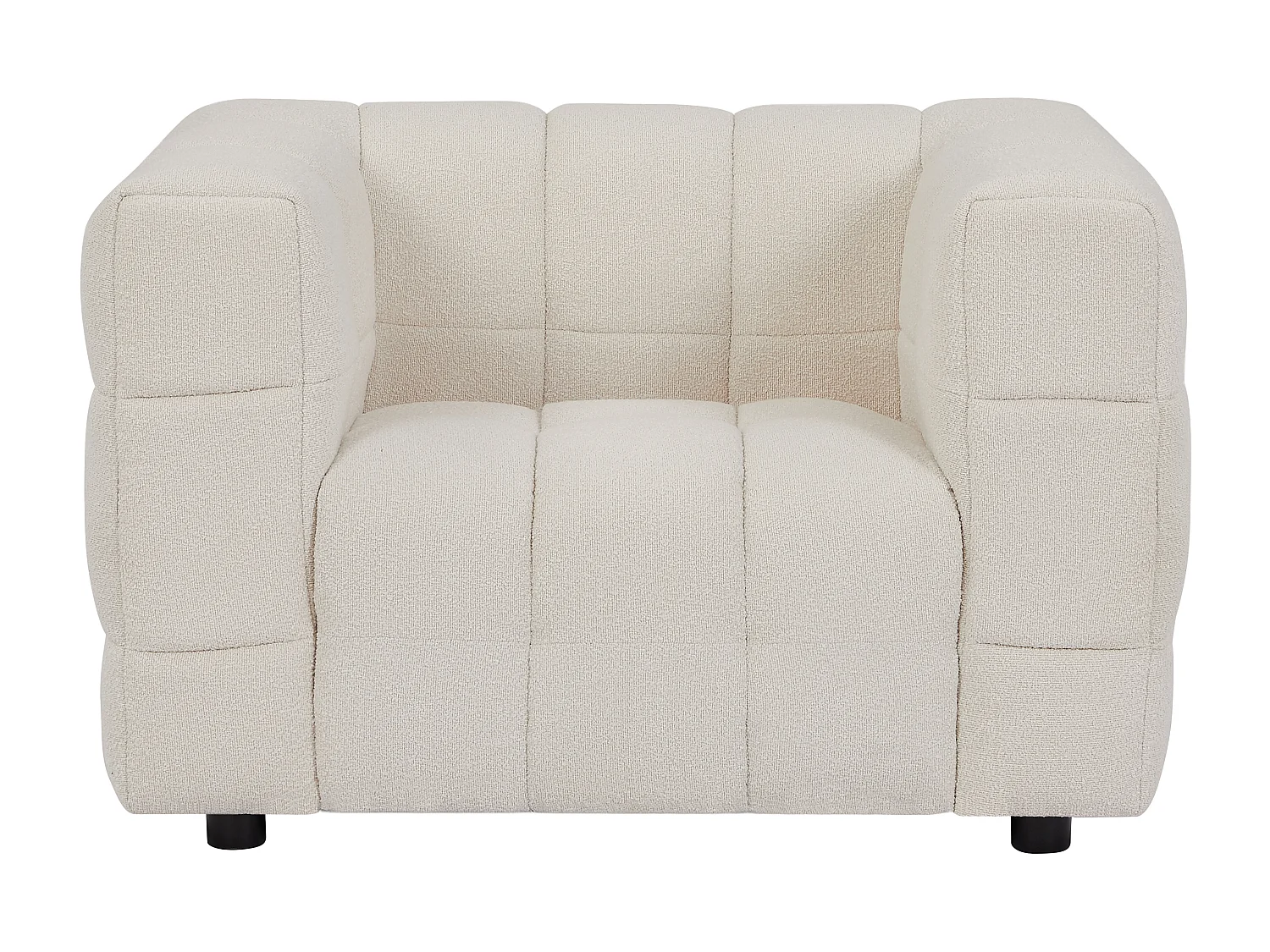 Fauteuil en tissu bouclette blanc ivoire LERICI de Pascal Morabito