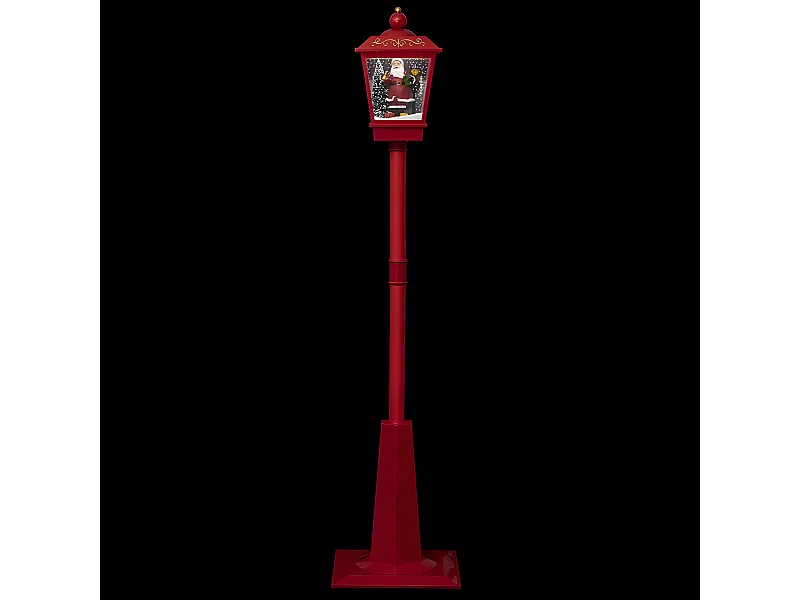 Lampadaire 180 cm lanterne père noël lumineuse et musicale