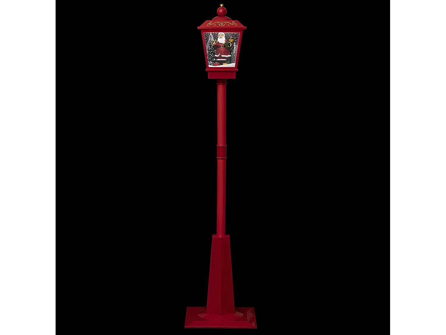 Lampadaire 180 cm lanterne père noël lumineuse et musicale