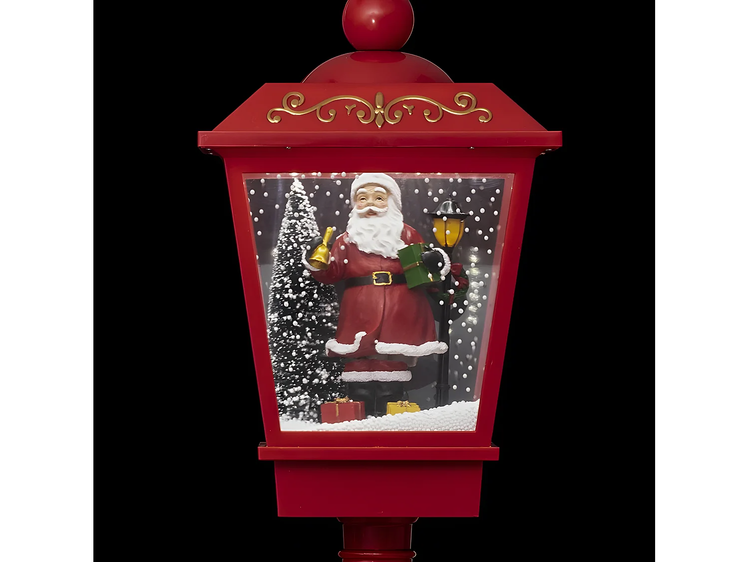 Lampadaire 180 cm lanterne père noël lumineuse et musicale