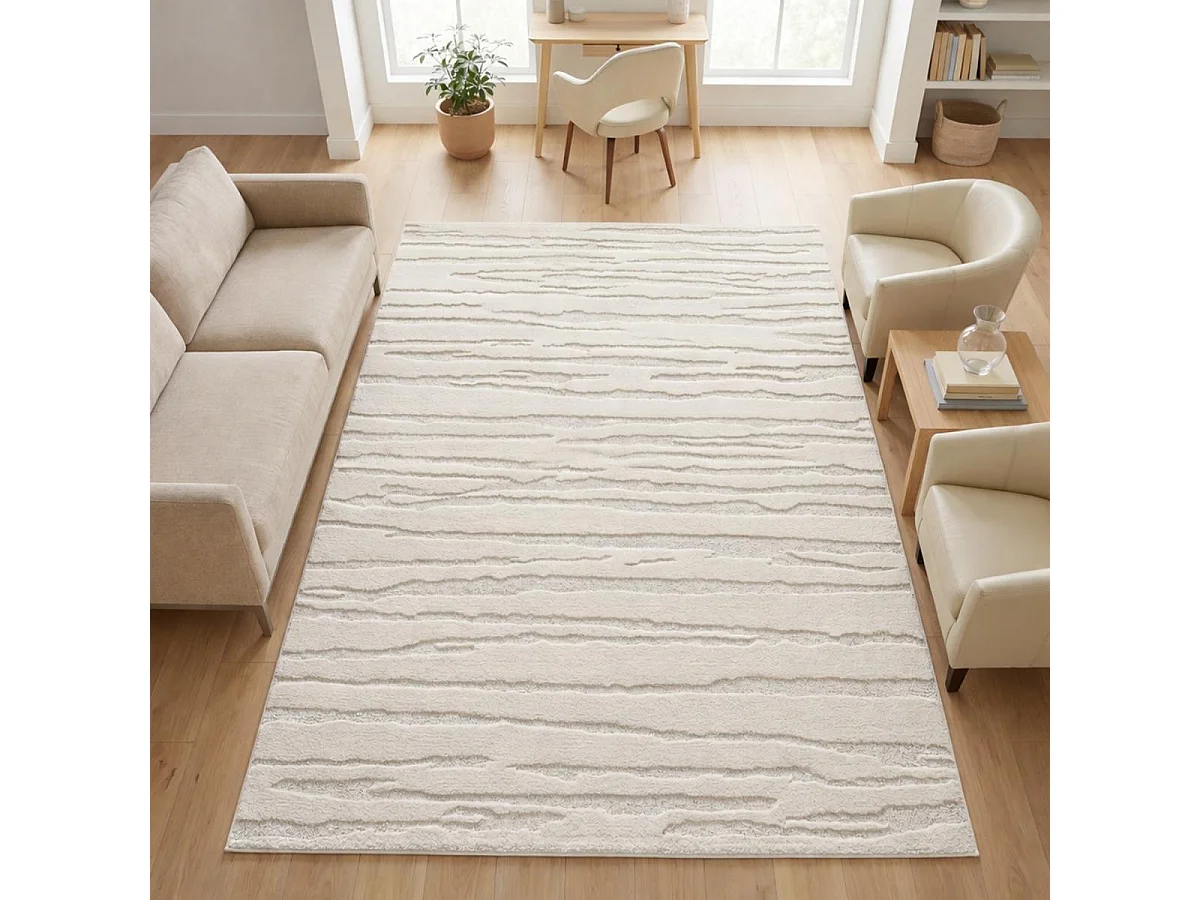 tappeto per spazi aperti 200x290 tessuto rettangolo crema modello semplice CERVAG