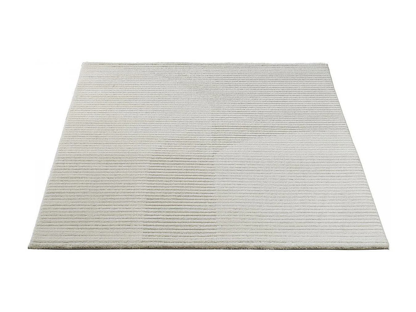 tapis salon 140x200 tissé crème rectangle motif simple LYN9 C