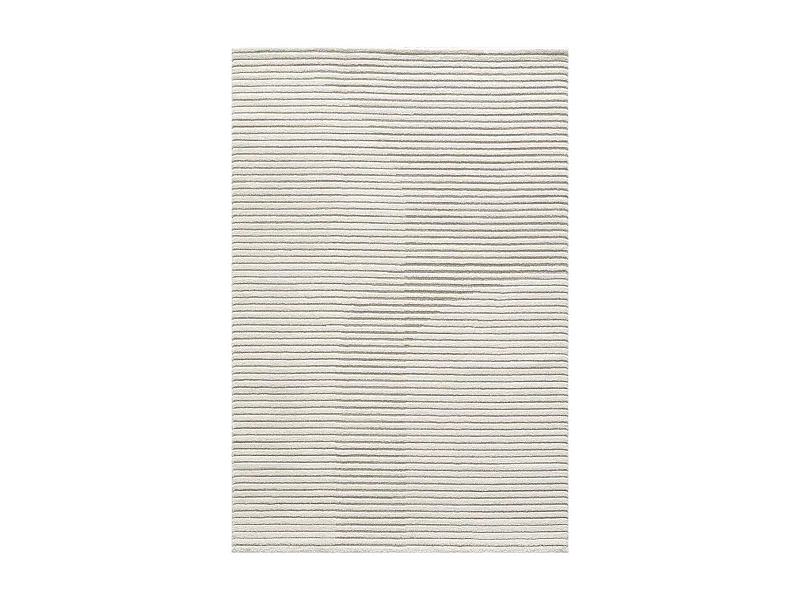 tapis salon 140x200 tissé crème rectangle motif simple LYN9 C
