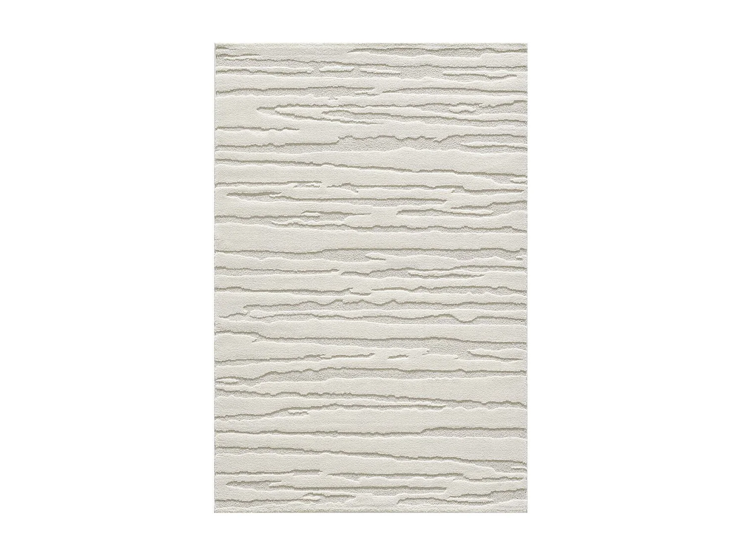 tapis entrée 80x150 tissé crème rectangle motif simple LYN9 CERVAG