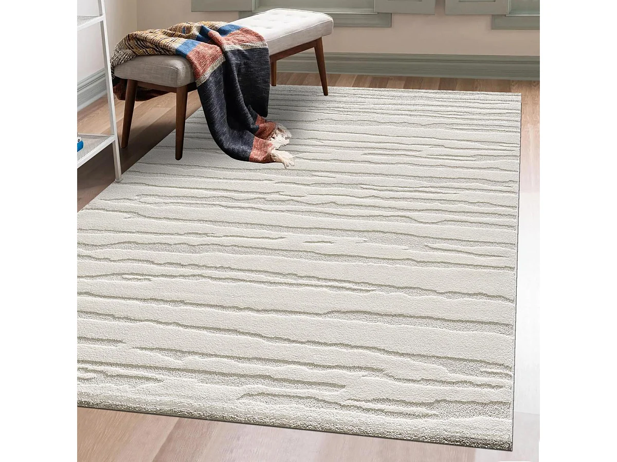 tappeto da ingresso 80x150 tessuto rettangolo crema modello semplice CERVAG