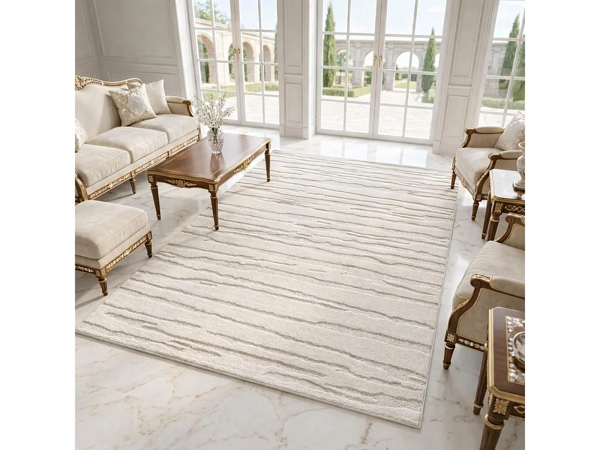 tappeto da ingresso 80x150 tessuto rettangolo crema modello semplice CERVAG