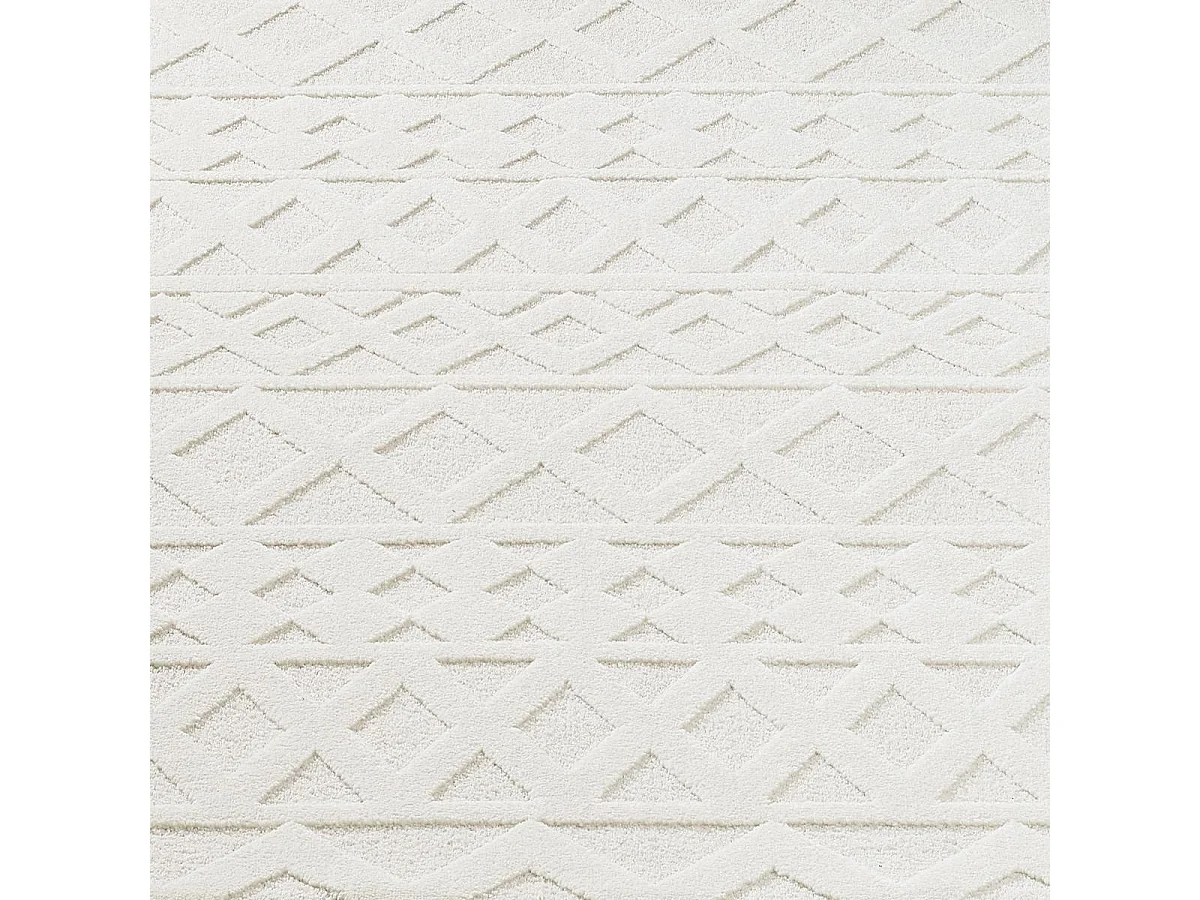 tapis bureau 140x200 tissé crème rectangle motif simple LYN9 CERLOS