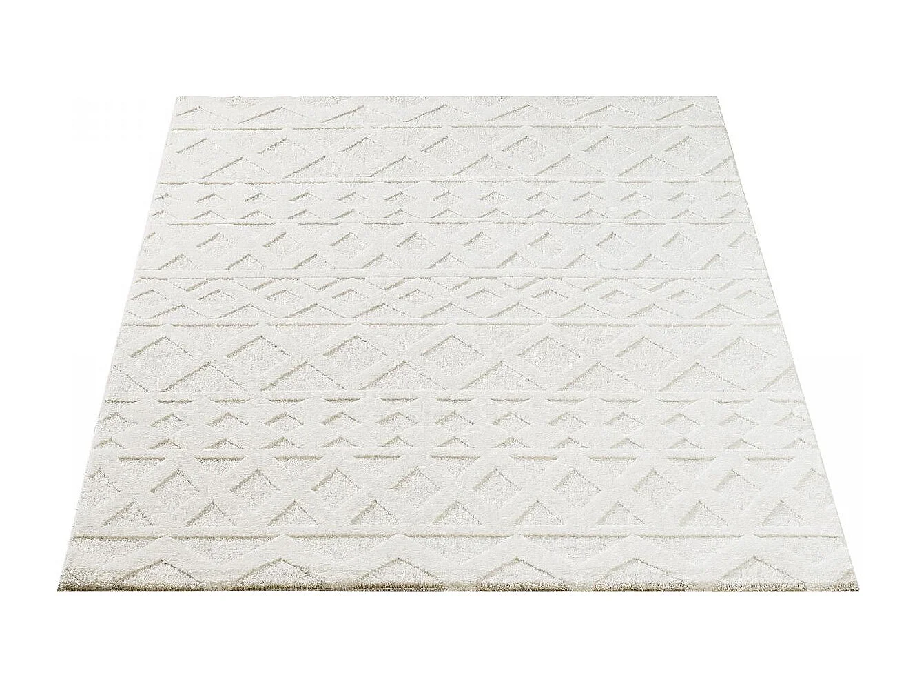 tapis salle de réception 200x290 tissé crème rectangle motif simple LYN9 CERLOS