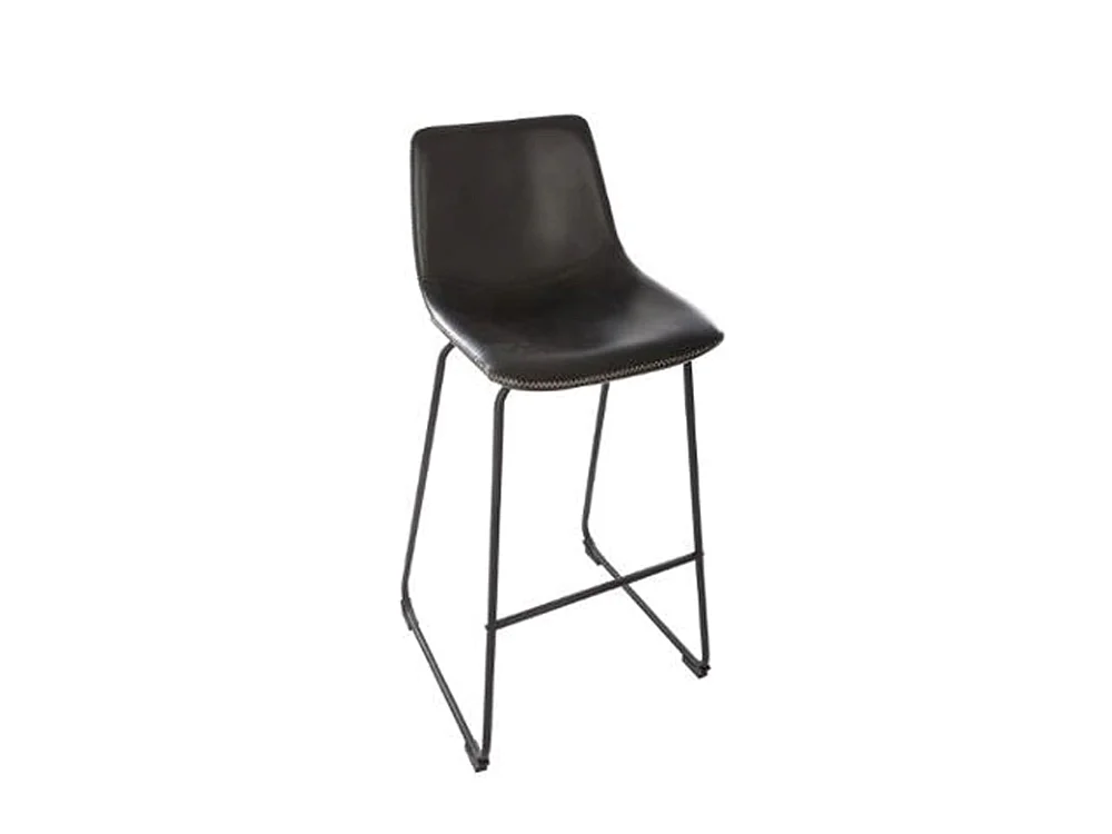 Lot de 2 tabourets en Métal coloris Noir - longueur 104,50 x profondeur 50 x hauteur 49 cm