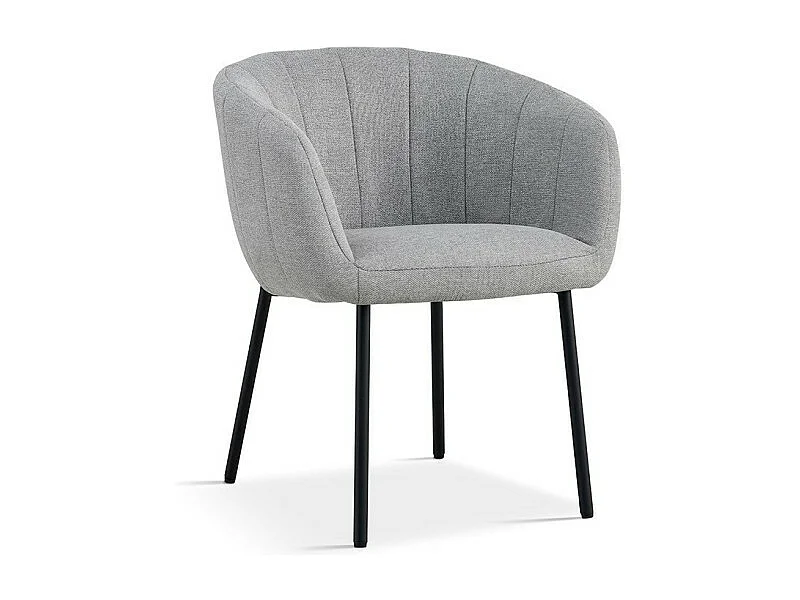 Stuhl SEVILLE Stoff Hellgrau, Maße H79 x B57 x T62, ideal für Ihre Küche oder Esszimmer.