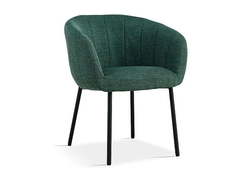 Stoel SEVILLE Groene Stof, afmetingen H79 x B57 x D62, ideaal voor uw keuken of eetkamer
