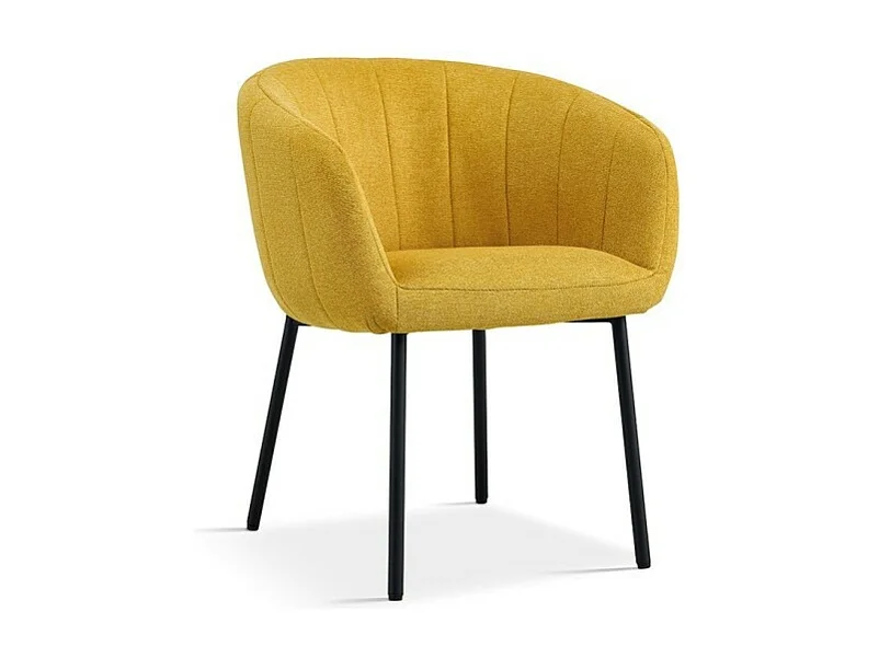 Cadeira SEVILLE Tecido Amarelo, dimensão H79 x L57 x P62, ideal para sua cozinha ou sala de jantar.
