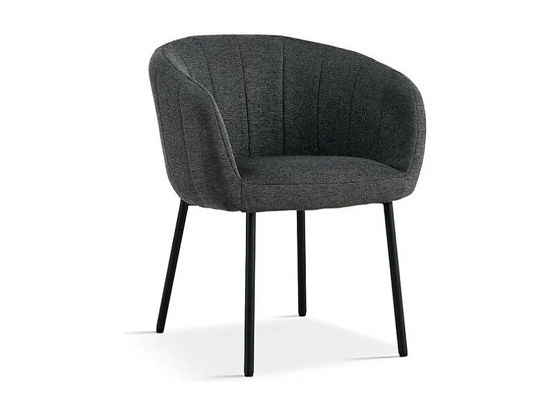 Stoel SEVILLE Donkergrijze Stof, afmetingen H79 x B57 x D62, ideaal voor uw keuken of eetkamer