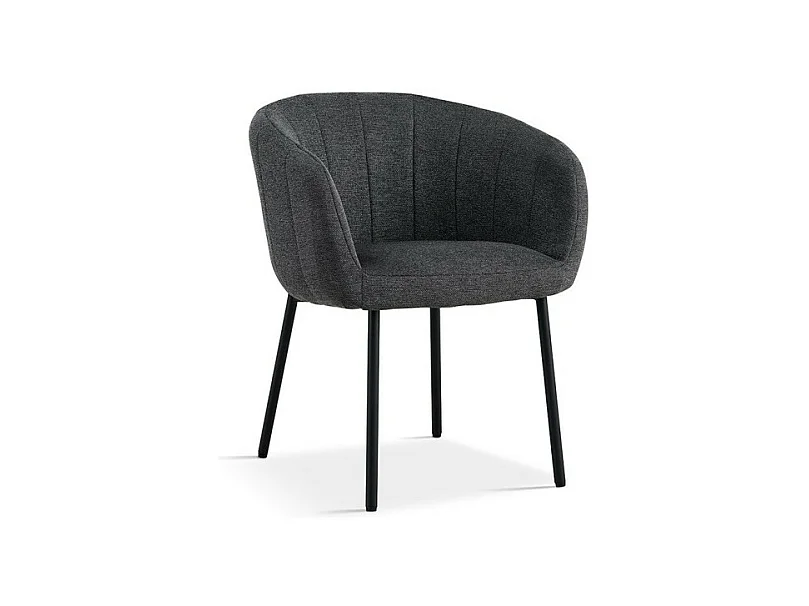 Chaise SEVILLE Tissu Gris foncé, dimension H79 x L57 x P62, idéal pour votre cuisine ou salle à manger