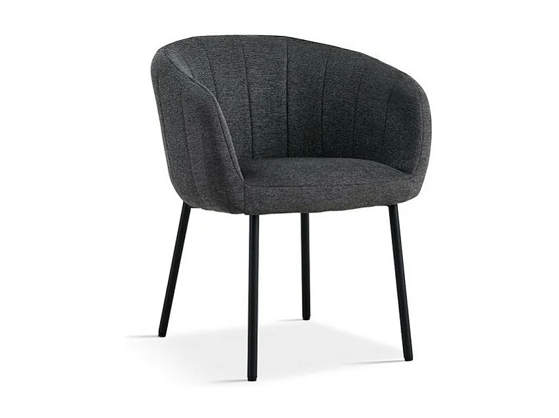 Chaise SEVILLE Tissu Gris foncé, dimension H79 x L57 x P62, idéal pour votre cuisine ou salle à manger