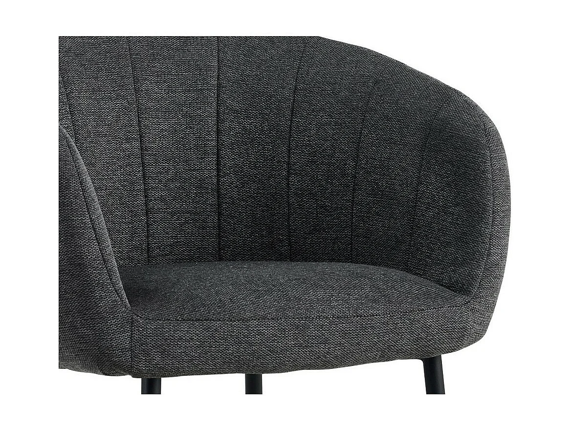 Chaise SEVILLE Tissu Gris foncé, dimension H79 x L57 x P62, idéal pour votre cuisine ou salle à manger