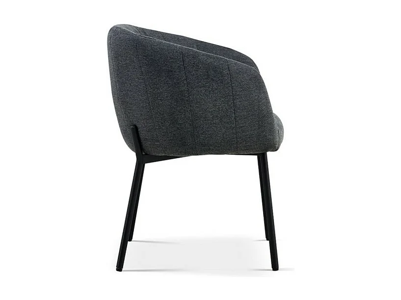 Chaise SEVILLE Tissu Gris foncé, dimension H79 x L57 x P62, idéal pour votre cuisine ou salle à manger