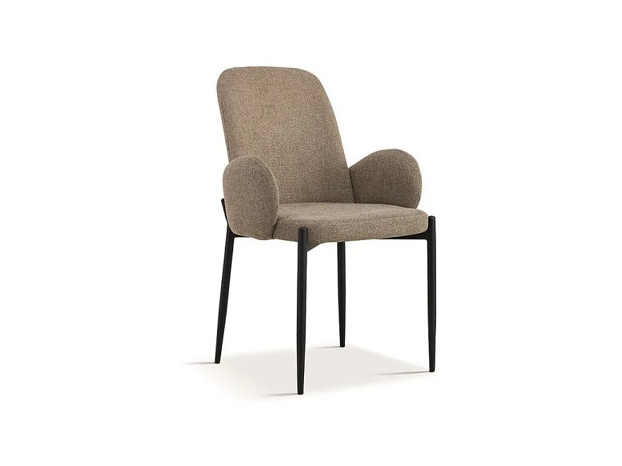 Chaise BALBOA Tissu Bouclé Sable, dimension H88 x L60 x P57, idéal pour votre cuisine ou salle à manger