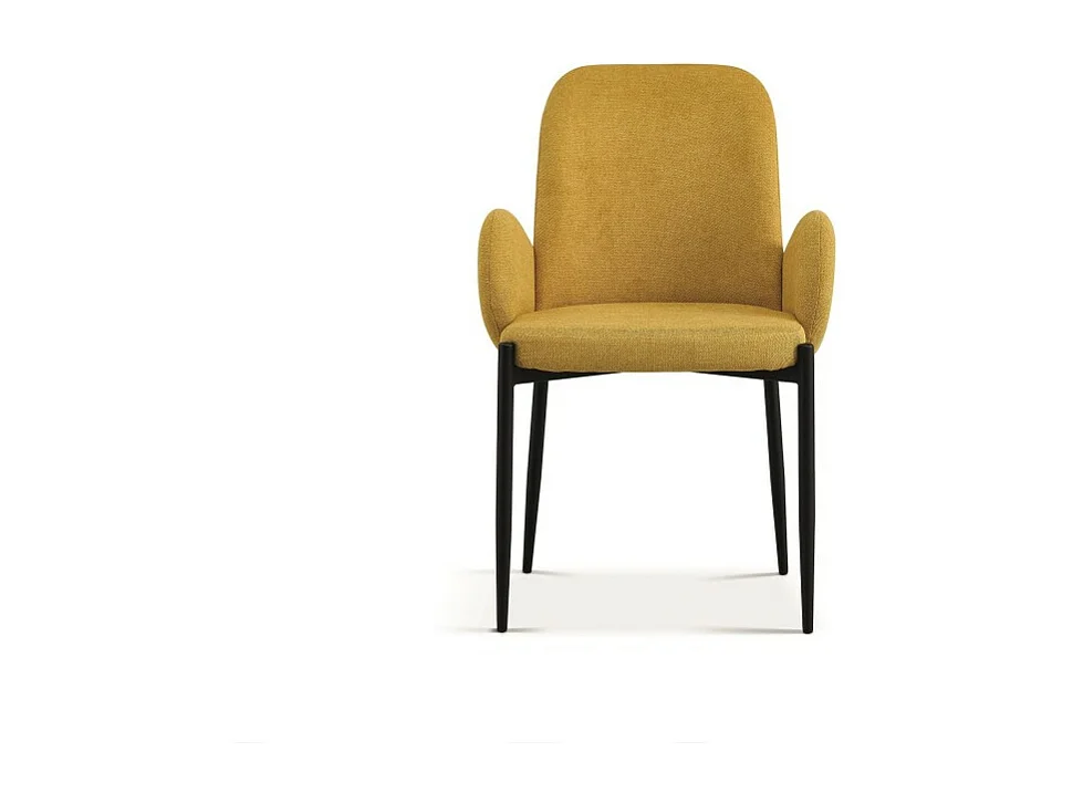 Chaise BALBOA Tissu Jaune, dimension H88 x L60 x P57, idéal pour votre cuisine ou salle à manger