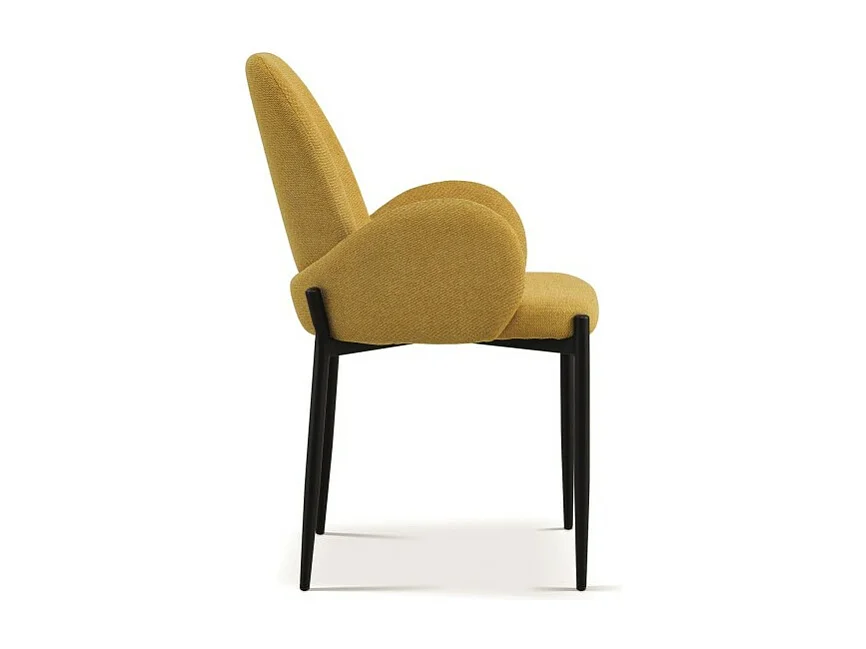 Chaise BALBOA Tissu Jaune, dimension H88 x L60 x P57, idéal pour votre cuisine ou salle à manger
