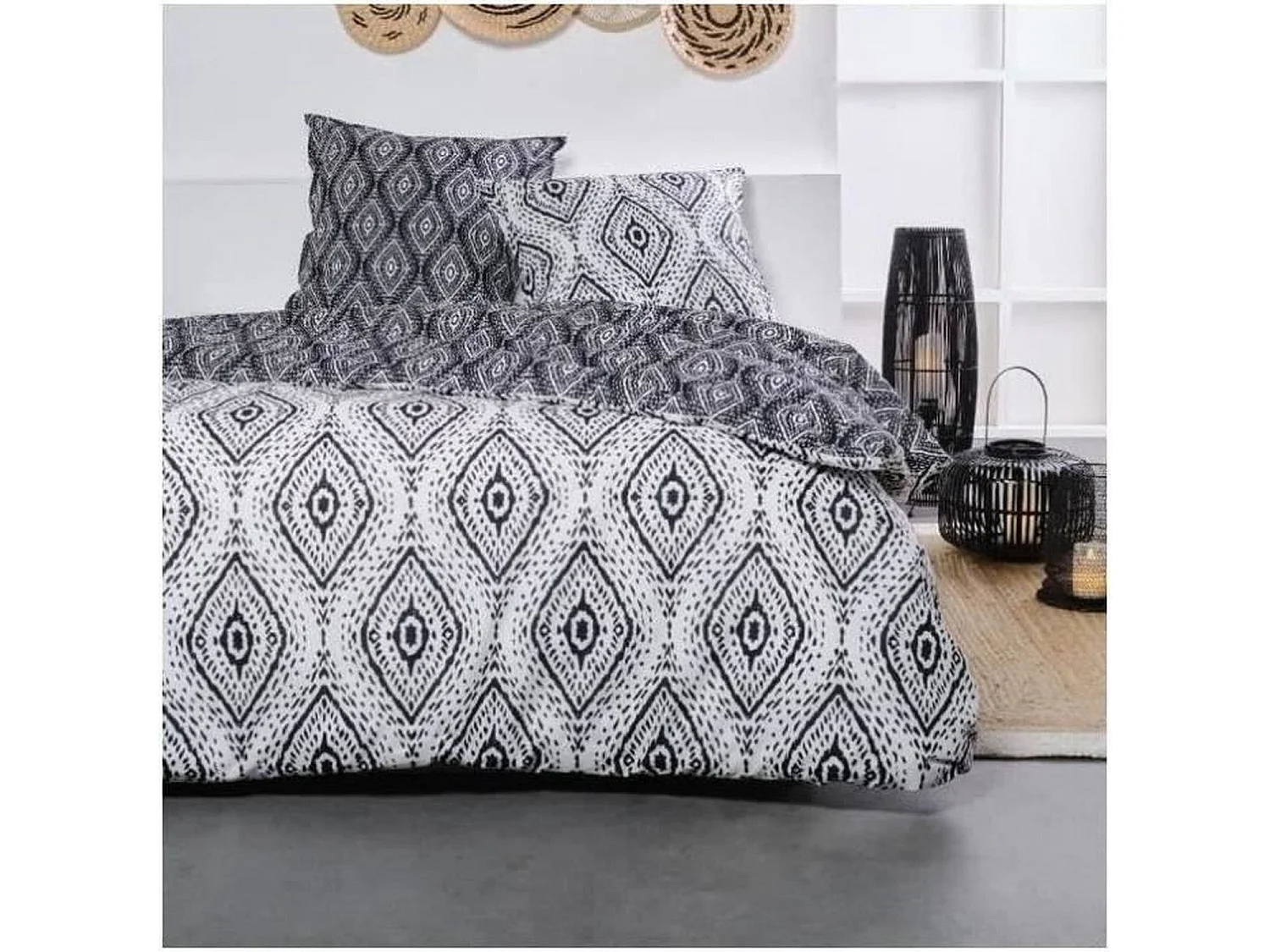 Bettwäscheset – 240 x 220 cm – Baumwolle mit ethnischem Aufdruck