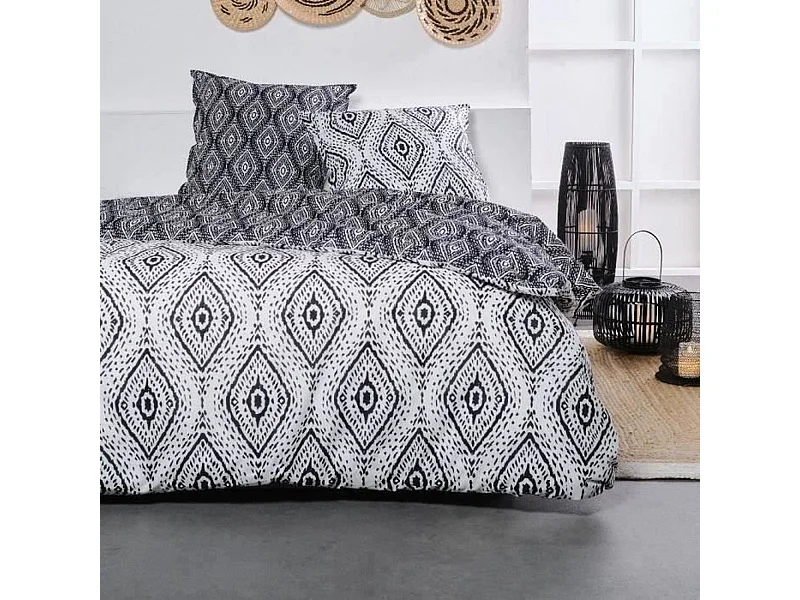 Bettwäscheset – 240 x 220 cm – Baumwolle mit ethnischem Aufdruck