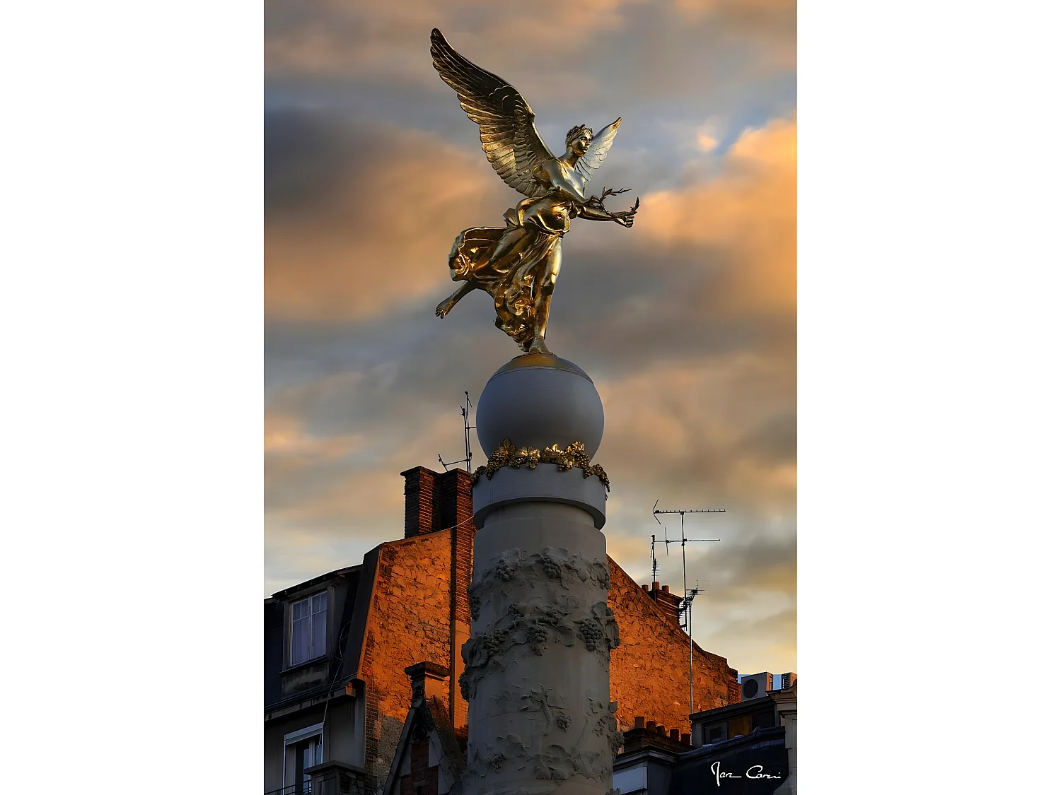 Tableau sur toile ange Victoire 45x65 cm