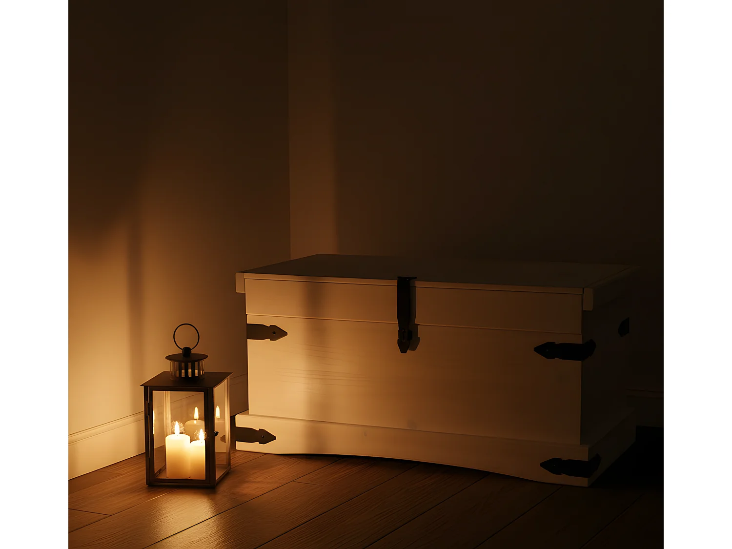 Dekenkist wit New Mexico.