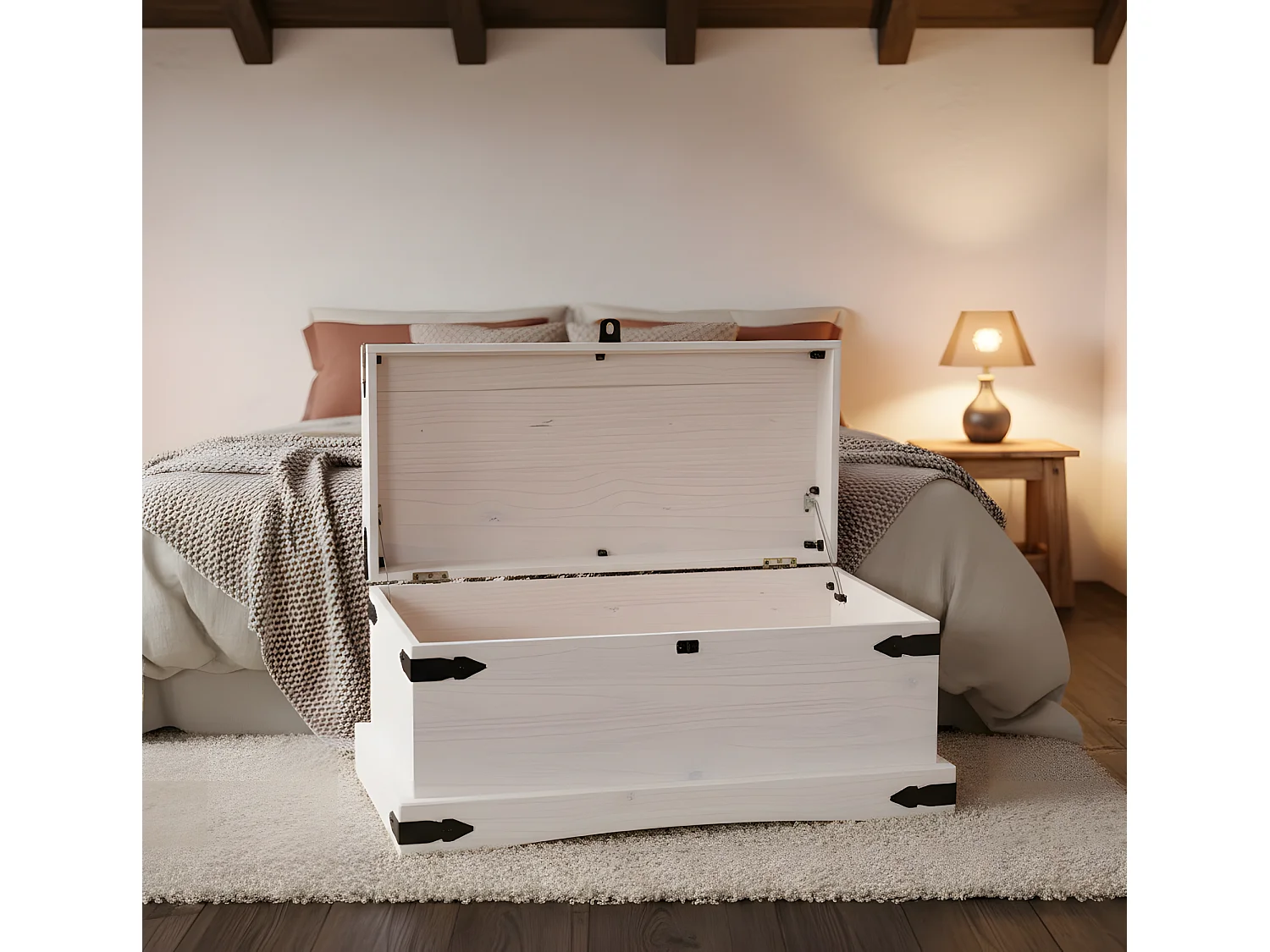 Dekenkist wit New Mexico.