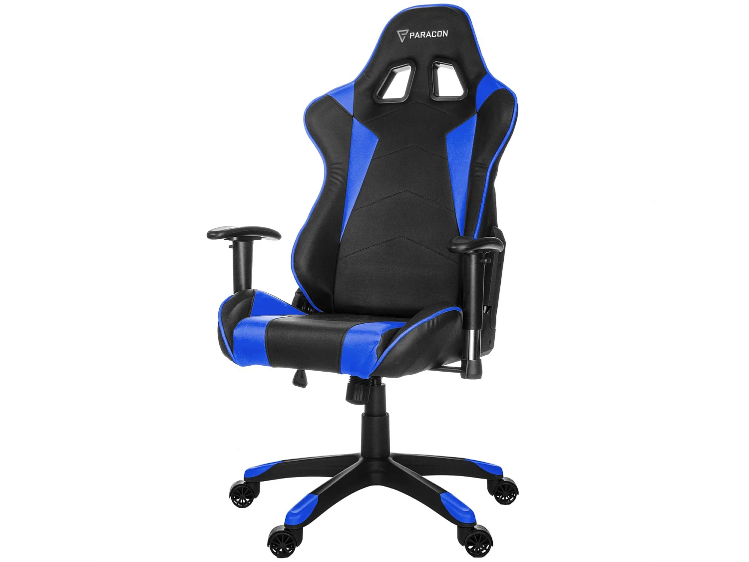 Paracon Knight Fauteuil de gamer avec oreiller cervical et soutien lombaire, bleu.