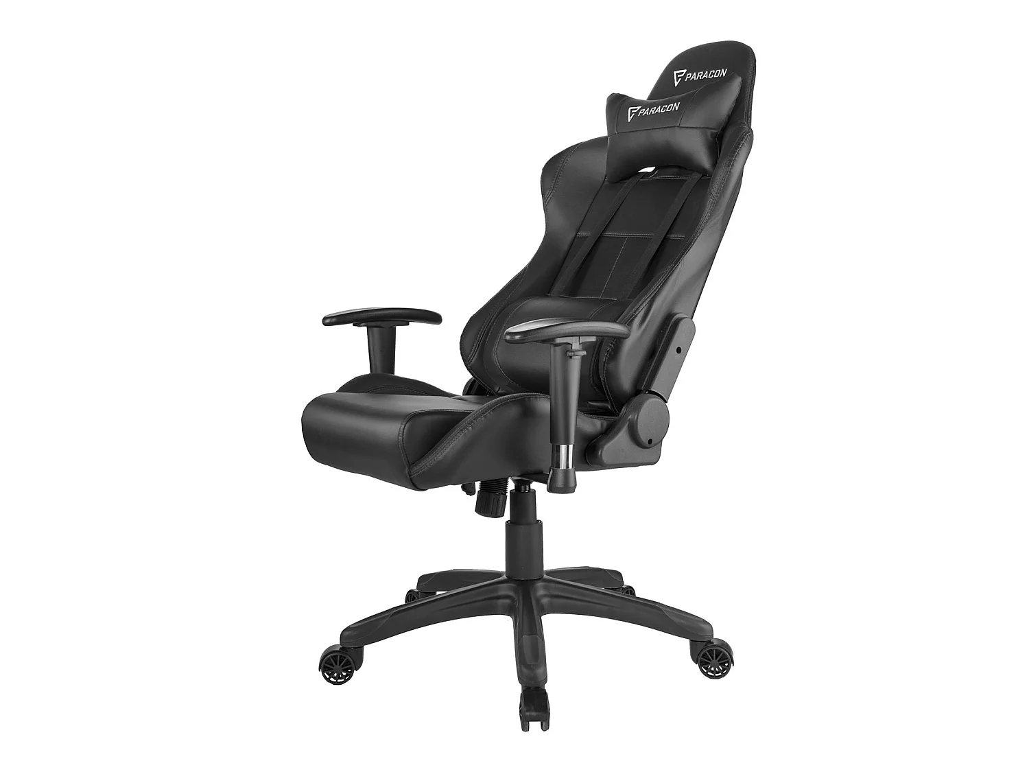 Paracon Rogue Gaming Stuhl inkl. Nackenkissen und Lendenstütze schwarz.