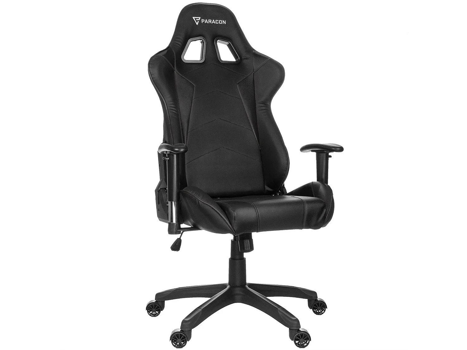 Paracon Knight gamestoel incl. kussen voor nek en lenden zwart.