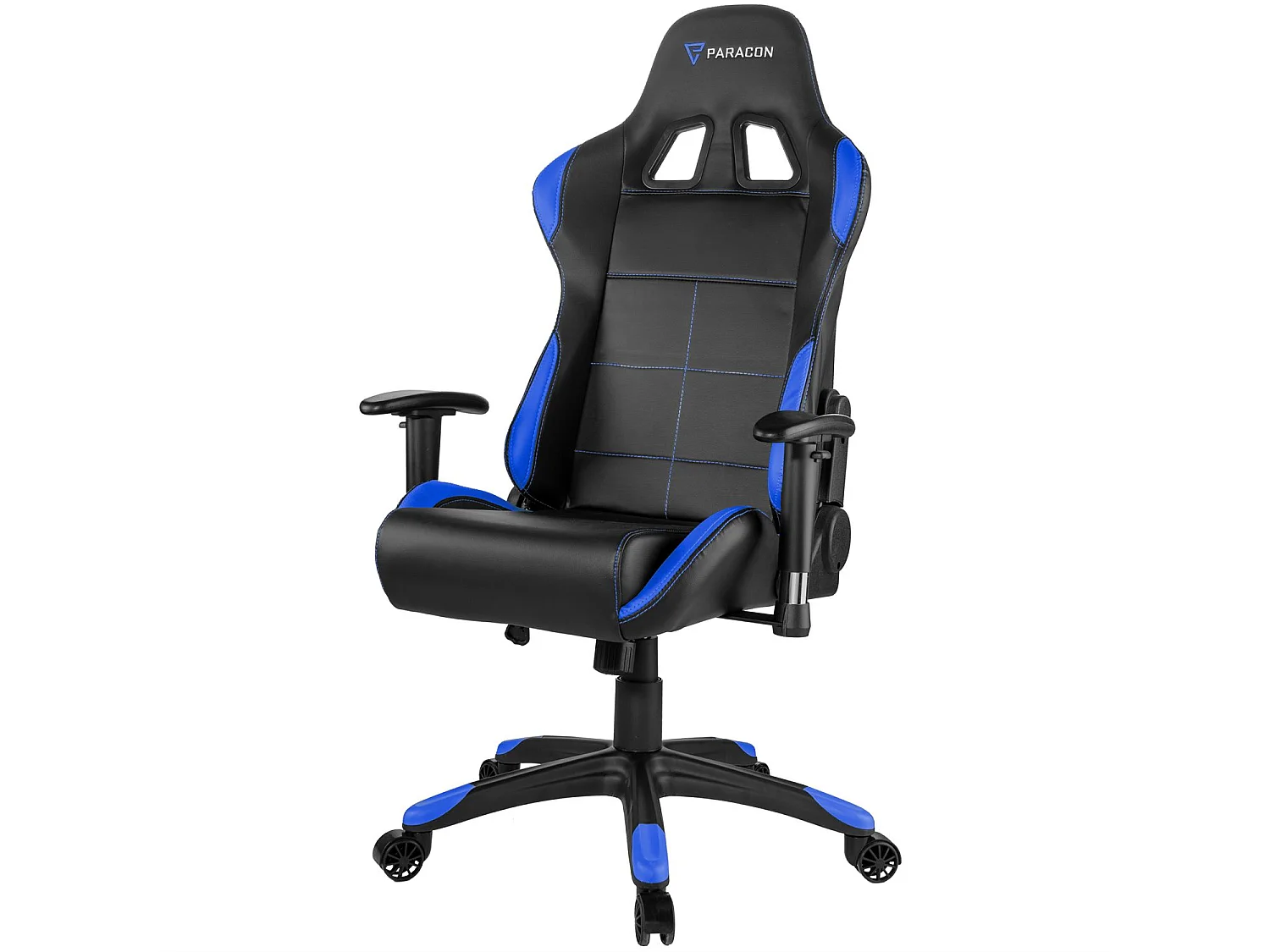 Paracon Rogue Fauteuil de gamer avec oreiller cervical et soutien lombaire, bleu.