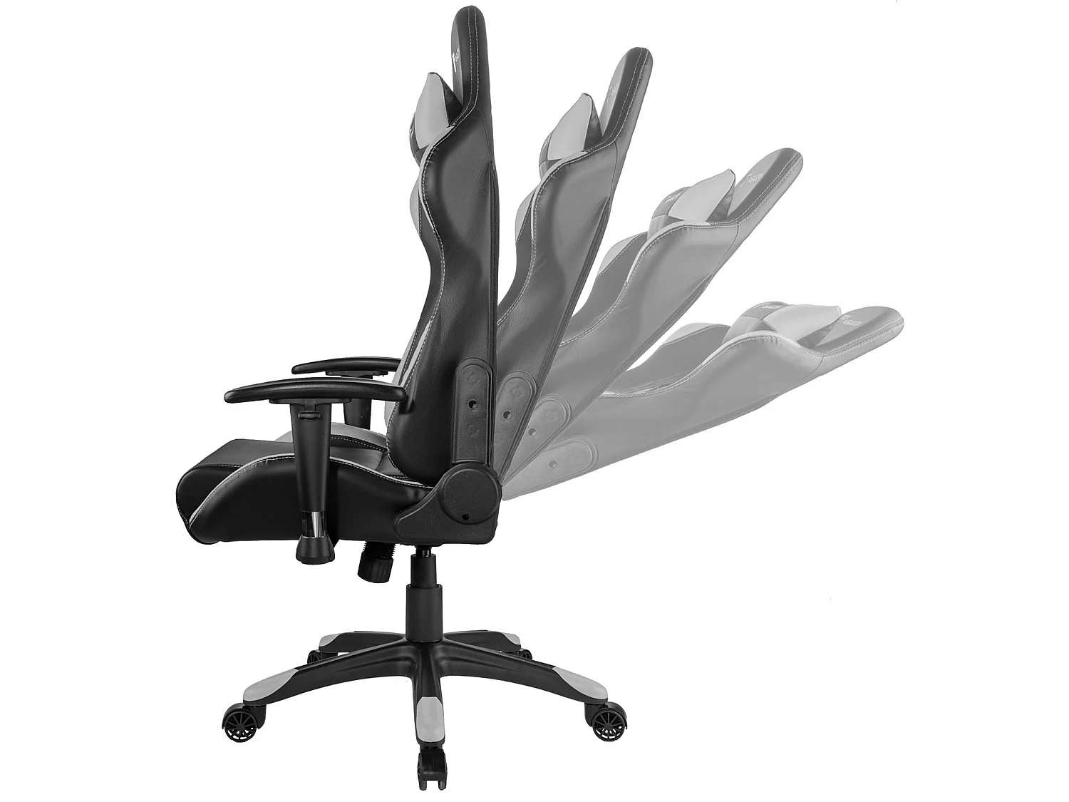 Paracon Rogue Gaming Stuhl inkl. Nackenkissen und Lendenstütze grau.