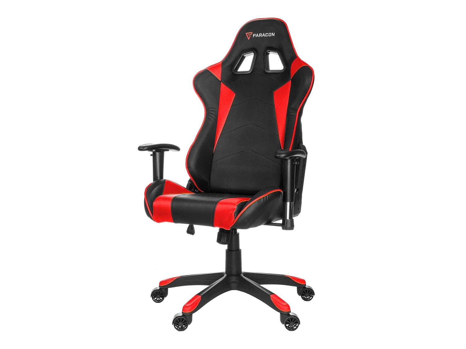 Paracon Knight Fauteuil de gamer avec oreiller cervical et soutien lombaire, rouge.